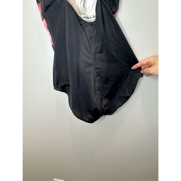 Speedo Powerlux Eco One Piece Swimsuit Black and Pink Size Medium - Picture 7 of 10